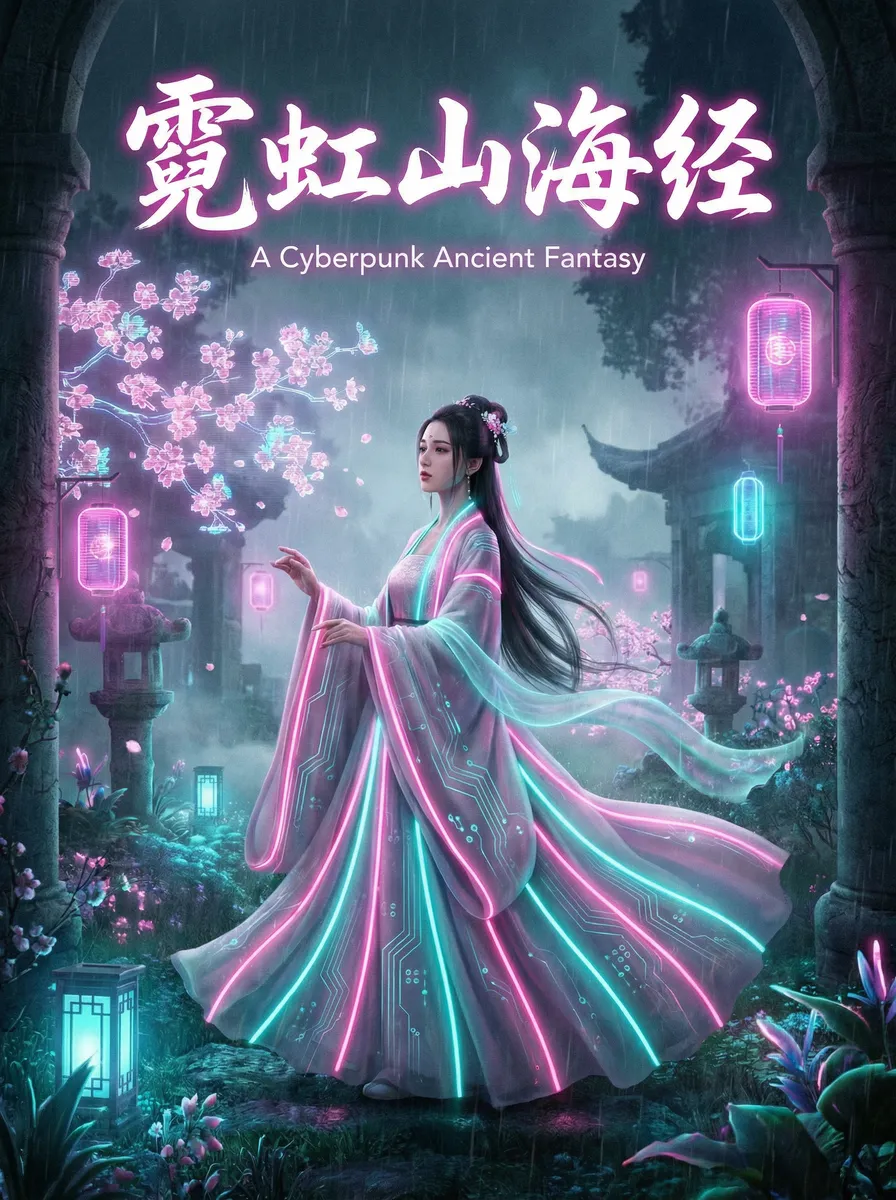穿越天龙八部插甘宝宝 古风奇缘短剧 - 霓虹山海经海报